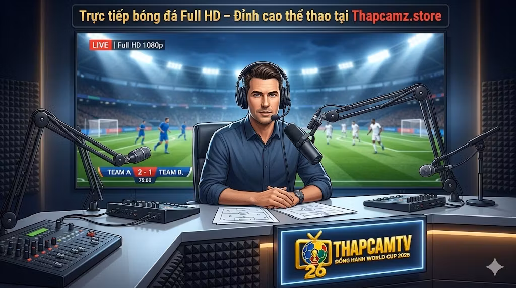 Góc bình luận trực tiếp bóng đá Full HD chuyên nghiệp của BLV Man Man tại hệ thống Thapcamz.store.