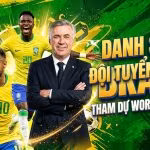 Ảnh bìa danh sách đội hình Brazil dự World Cup 2026 với sự góp mặt của HLV Carlo Ancelotti, Neymar và Vinicius Junior.