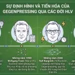 Trục thời gian tóm tắt lịch sử định hình và sự tiến hóa của chiến thuật Gegenpressing qua các đời huấn luyện viên huyền thoại như Arrigo Sacchi, Ralf Rangnick và Jürgen Klopp.