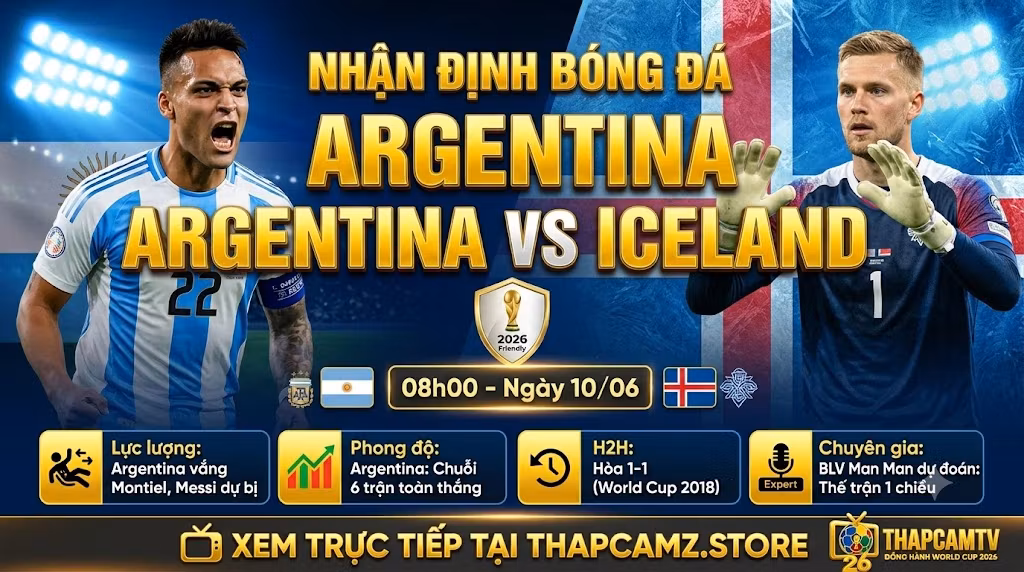 Nhận Định Argentina vs Iceland (08h00, 10/06) | Thử Thách Khối Low-Block