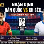 Ảnh bìa nhận định trận đấu Hàn Quốc vs CH Séc tại bảng A World Cup 2026, với sự góp mặt của hai ngôi sao Son Heung-min và Patrik Schick