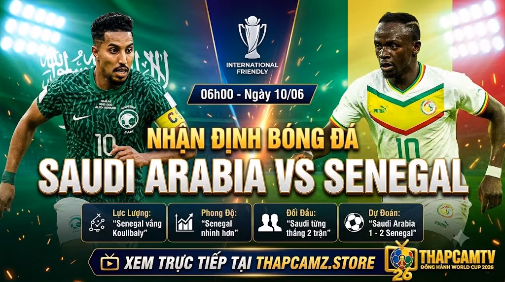 Nhận Định Saudi Arabia vs Senegal (06h00, 10/06) | Thử Thách Cực Đại Cho Đại Diện Châu Á