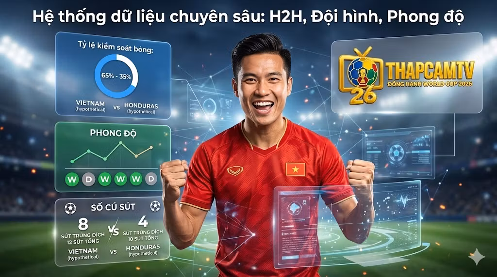 Hệ thống dữ liệu bóng đá chuyên sâu, thống kê phong độ và H2H trên Thapcamtv
